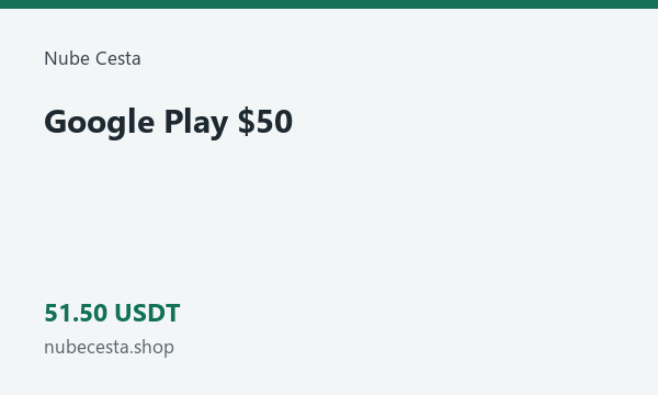 Google Play $50 · 51.5 USDT